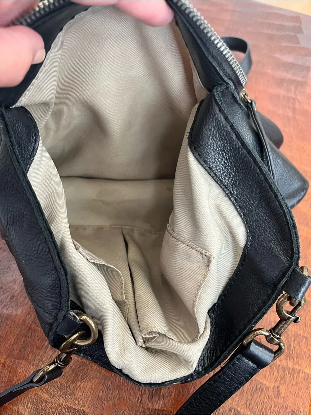 American Leather Hudson Hobo Shoulder Bag Soft Black Leather Purse Handbag